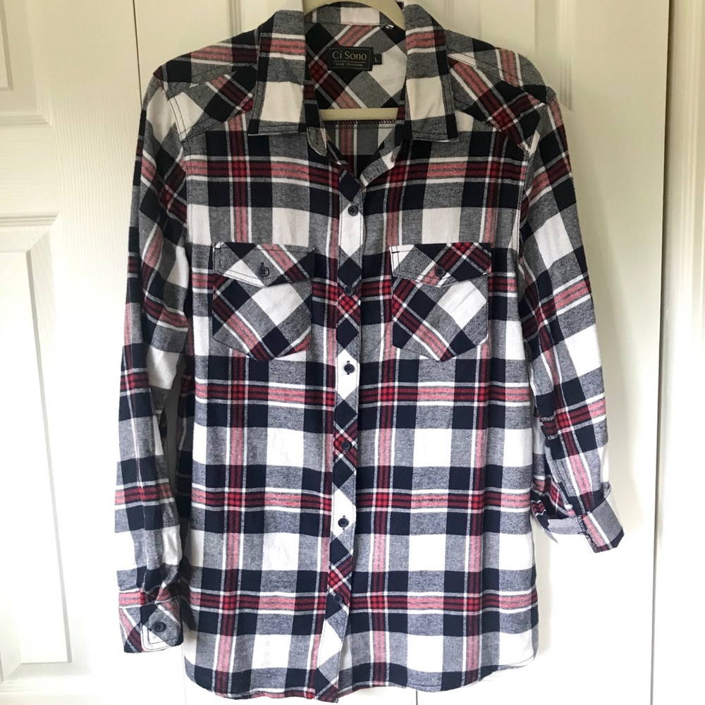Plaid Flannel Shirt- EUC!